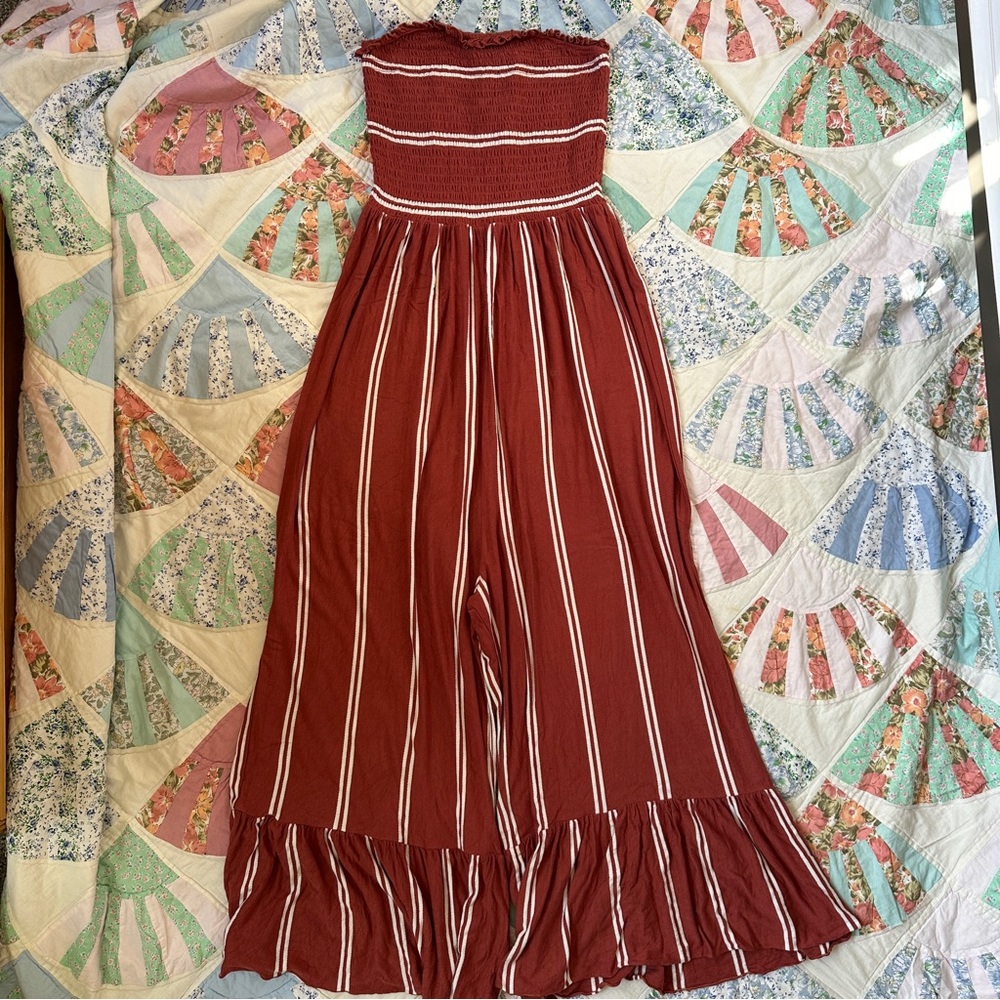 BP / Nordstrom sleeveless smocked jumpsuit